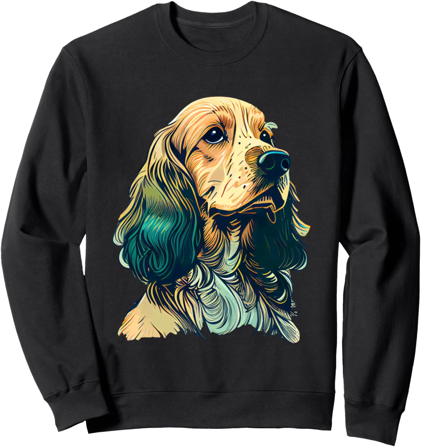 Очаровательная толстовка с портретом кокер-спаниеля, черная Colorful Canine Illustrative Art Print
Очаровательная толстовка с портретом кокер-спаниеля, черная Colorful Canine Illustrative Art Print