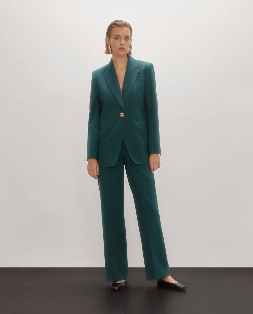 Однотонный женский пиджак приталенного кроя Woman Limited El Corte Inglés, зеленый
Однотонный женский пиджак приталенного кроя Woman Limited El Corte Inglés, зеленый