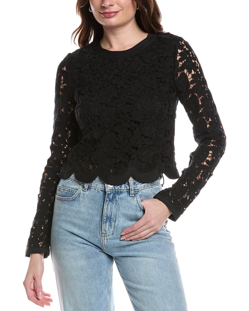 Топ Rebecca Taylor из смесового шелка с кружевом и бантом в стиле ретро, черный
Топ Rebecca Taylor из смесового шелка с кружевом и бантом в стиле ретро, черный