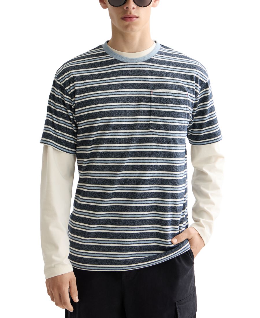 Мужская футболка свободного кроя с коротким рукавом, в полоску, окрашенная пряжа, с круглым вырезом SCOTCH & SODA, Blue/multi Stripe
Мужская футболка свободного кроя с коротким рукавом, в полоску, окрашенная пряжа, с круглым вырезом SCOTCH & SODA, Blue/multi Stripe