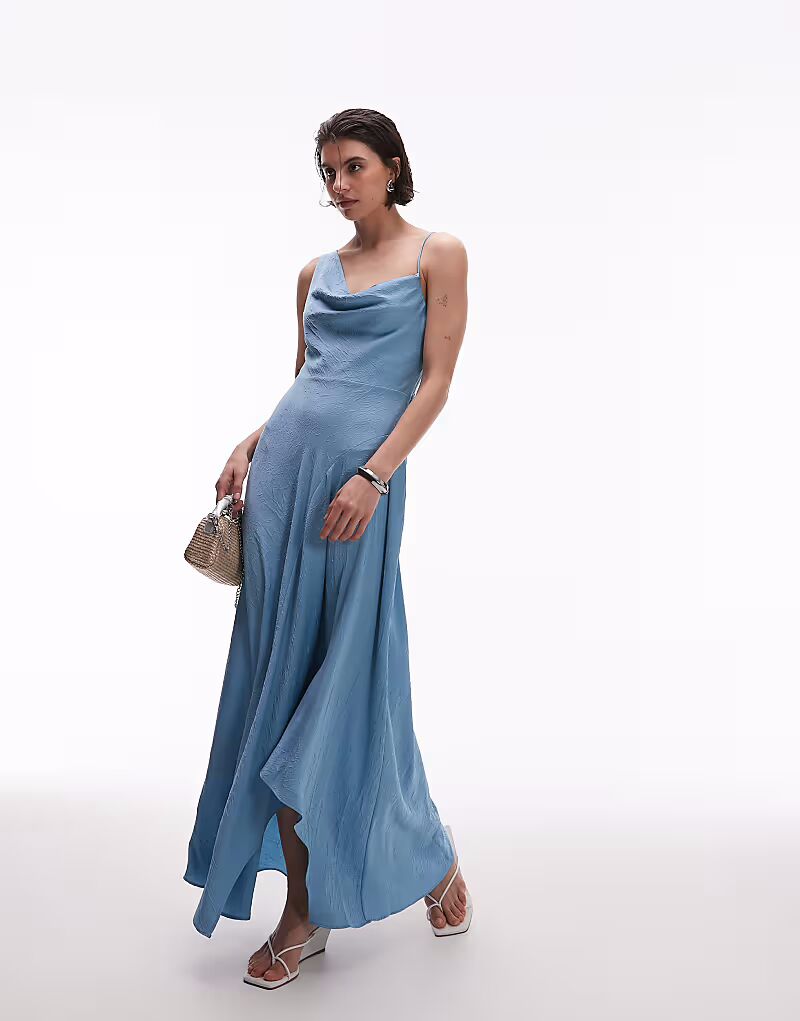 Платье миди из атласа Mango на одно плечо светло-голубого цвета
Платье миди из атласа Mango на одно плечо светло-голубого цвета