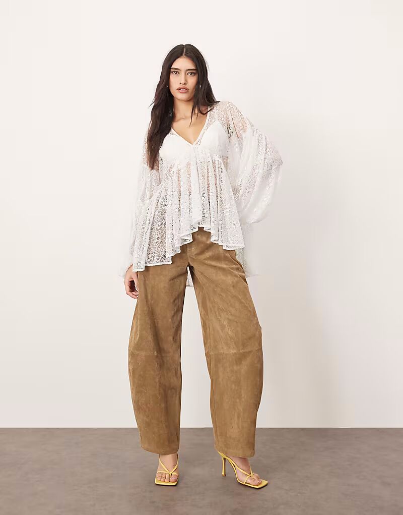 ARRANGE прозрачная нежная кружевная объемная блузка светло-голубого цвета
ARRANGE прозрачная нежная кружевная объемная блузка светло-голубого цвета