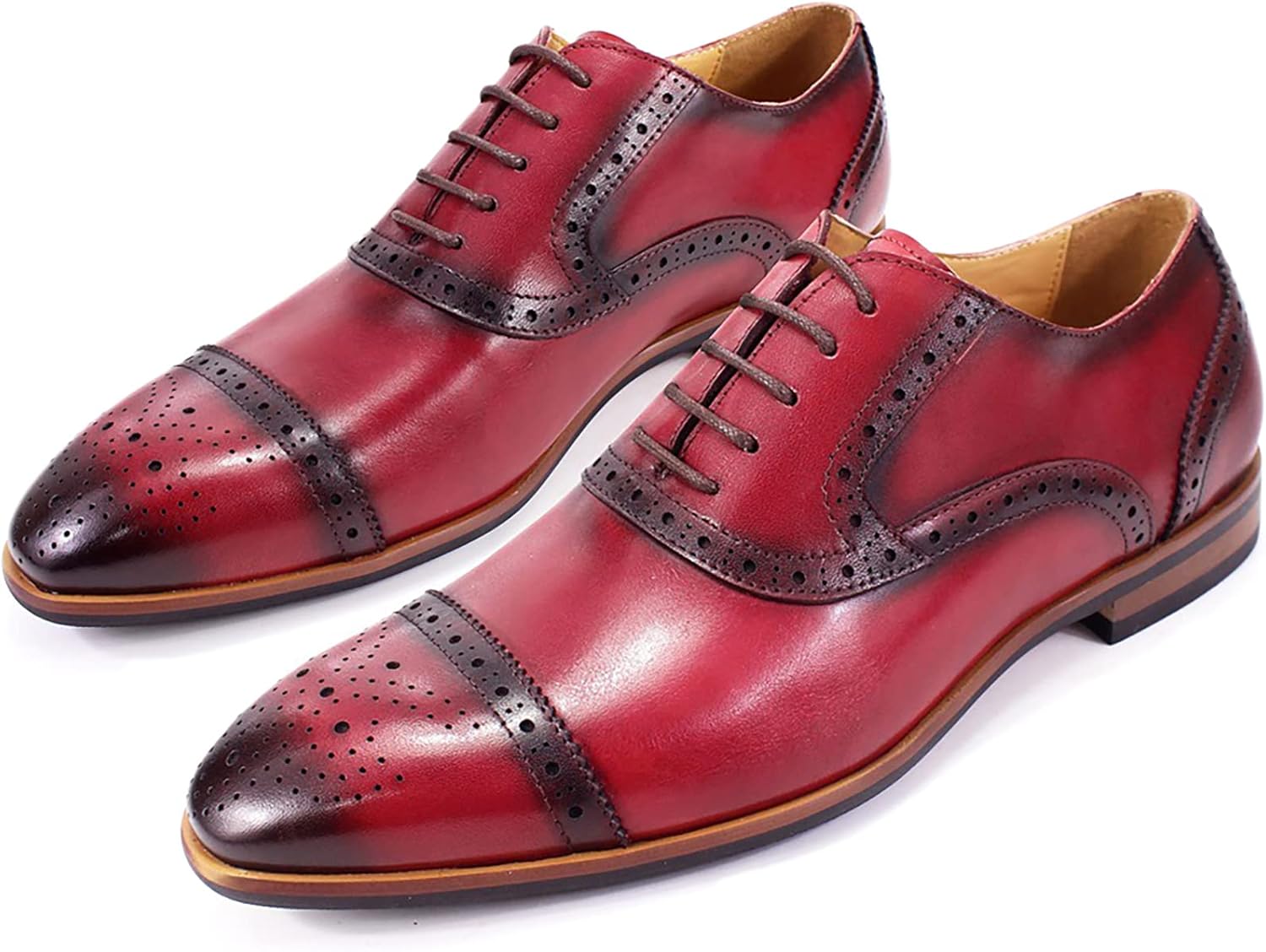 Мужские броги формальные оксфорды из кожи с шнуровкой, деловой повседневный стиль, туфли с крылом для свадьбы и вечеринки, дерби, красные - 45 Generic
Мужские броги формальные оксфорды из кожи с шнуровкой, деловой повседневный стиль, туфли с крылом для свадьбы и вечеринки, дерби, красные - 45 Generic