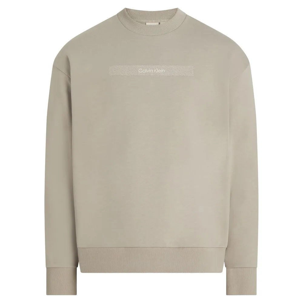 Худи Calvin Klein Structured Embroidery, бежевый 
Худи Calvin Klein Structured Embroidery, бежевый
