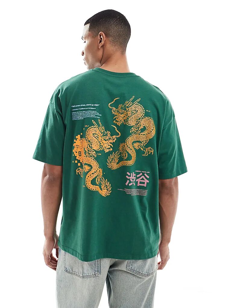 Футболка свободного кроя ASOS DESIGN с изображением дракона зеленого цвета
Футболка свободного кроя ASOS DESIGN с изображением дракона зеленого цвета
