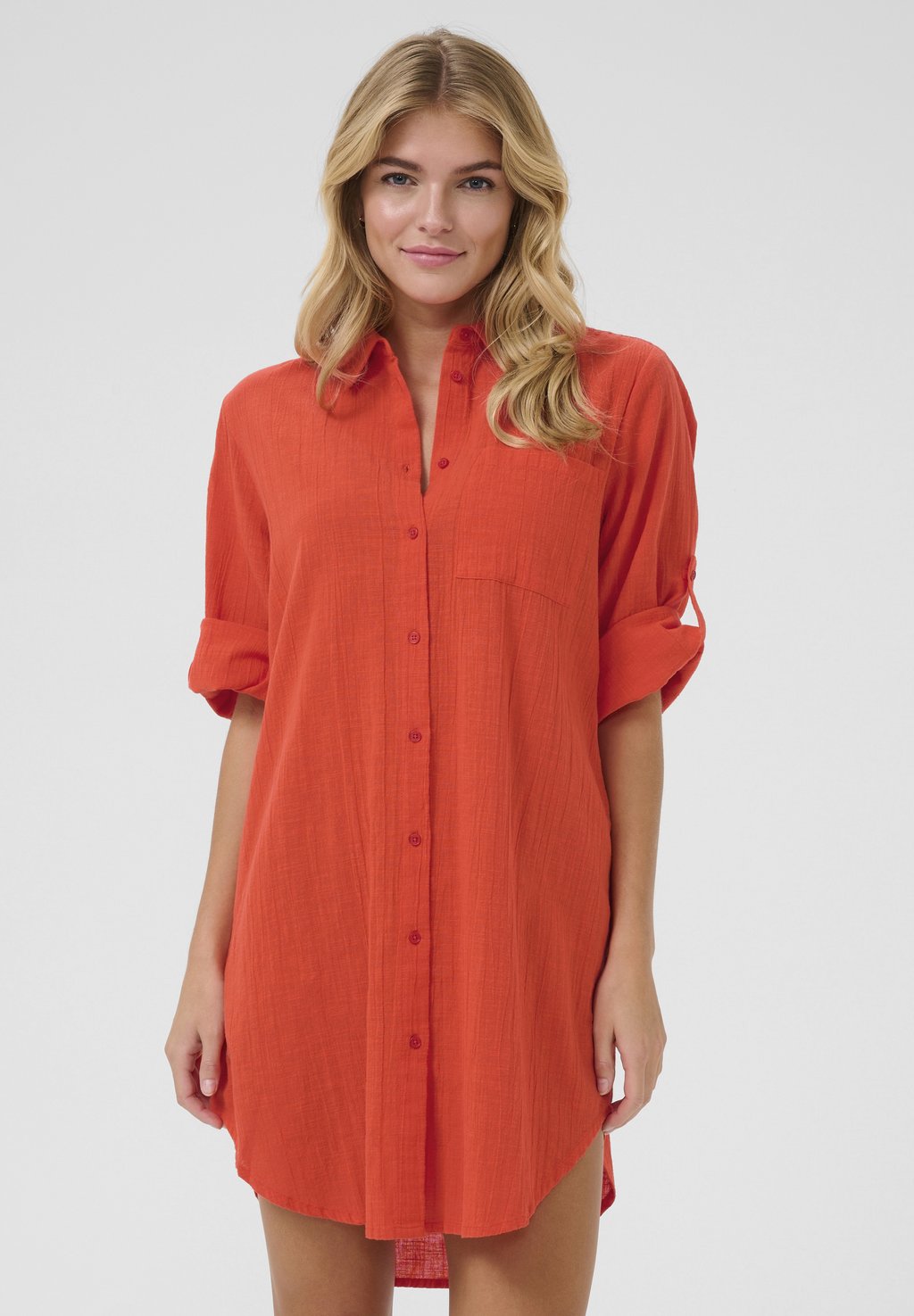 Платье-рубашка KAPAULINE Kaffe, оранжевый
Платье-рубашка KAPAULINE Kaffe, оранжевый