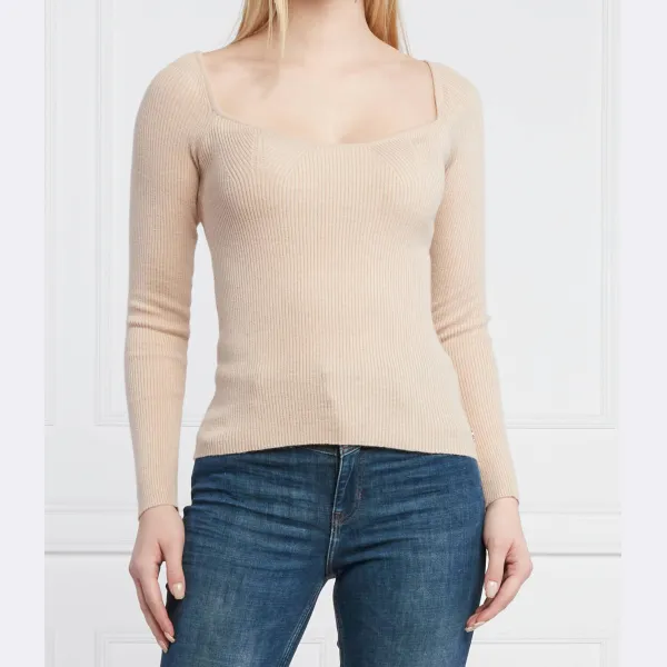 Облегающий свитер бабетта Guess, бежевый
Облегающий свитер бабетта Guess, бежевый