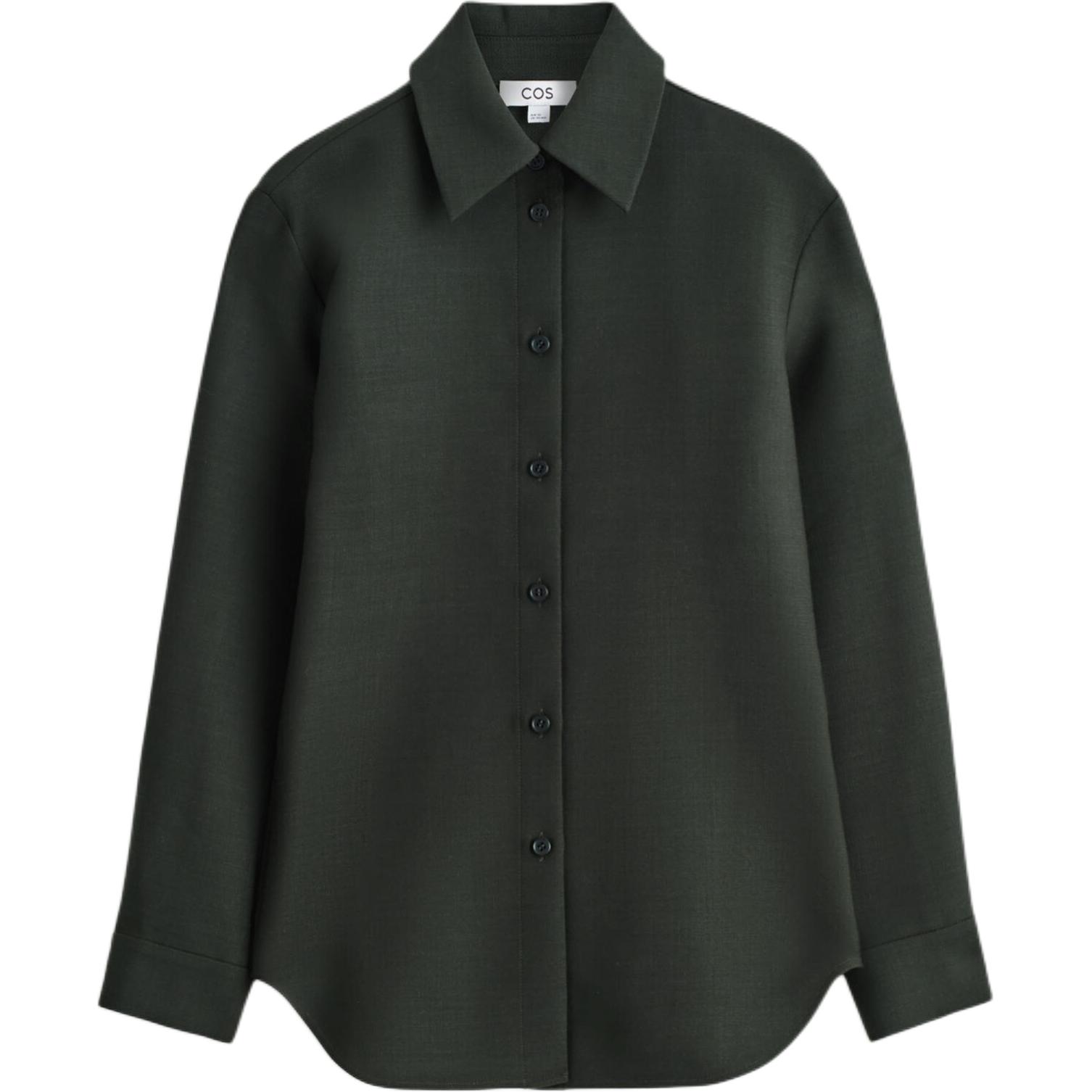 COS Женская рубашка темно-зеленого цвета
COS Женская рубашка темно-зеленого цвета
