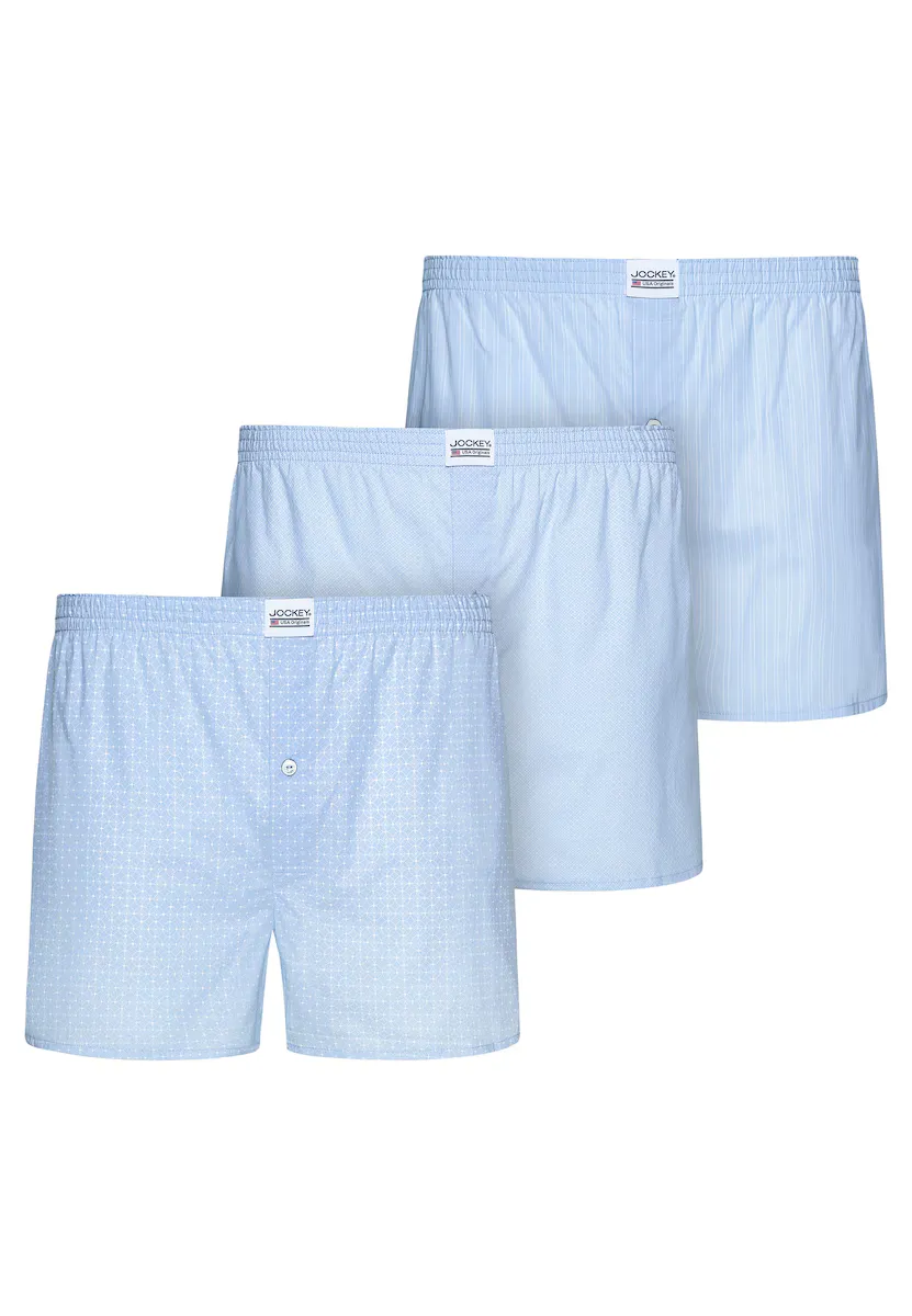 Набор из трех мужских трикотажных боксеров с принтом и пуговицами Jockey, синий
Набор из трех мужских трикотажных боксеров с принтом и пуговицами Jockey, синий