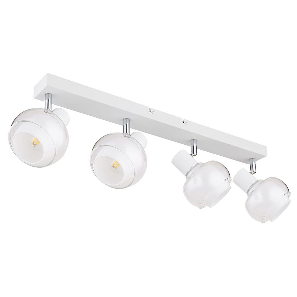 Потолочный светильник, подвижные споты, металл, белый, L 56 см Globo Lighting
Потолочный светильник, подвижные споты, металл, белый, L 56 см Globo Lighting