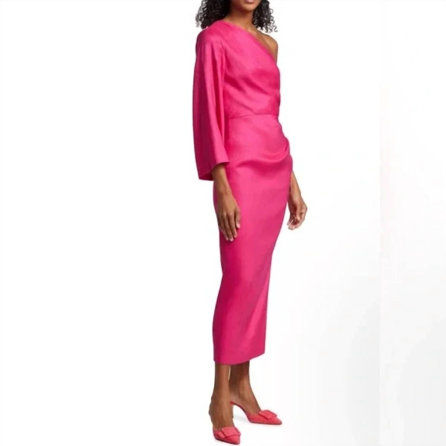 Платье макси Патси с одним плечом в цвете фуксия Veronica Beard
Платье макси Патси с одним плечом в цвете фуксия Veronica Beard