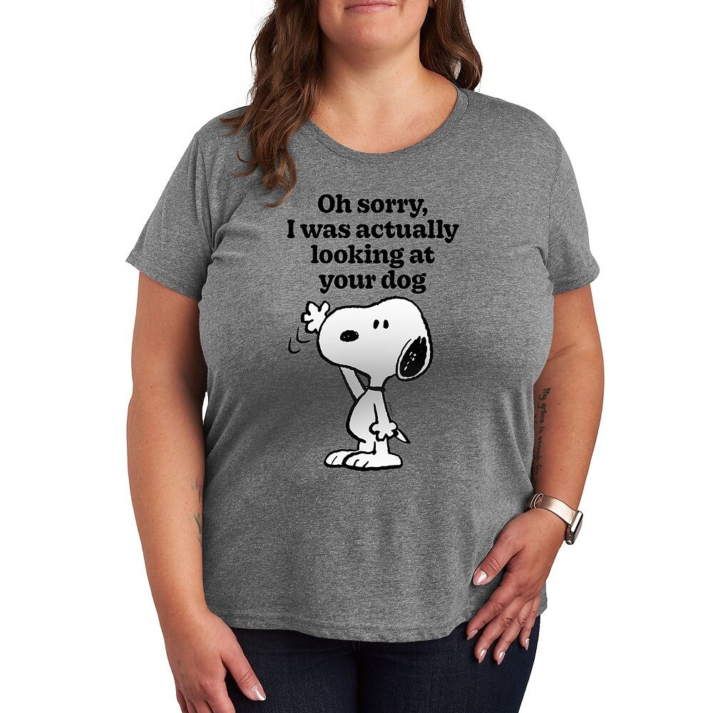 Футболка с рисунком Plus Peanuts Snoopy Looking at Your Dog Licensed Character, цвет Heather Gray
Футболка с рисунком Plus Peanuts Snoopy Looking at Your Dog Licensed Character, цвет Heather Gray