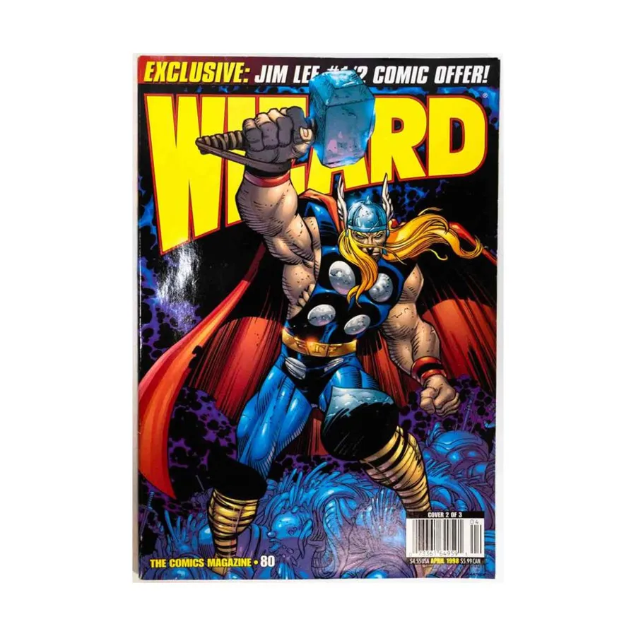 Журнал #80 "Jim Lee, Thor, Castle Waiting" (Cover 2 of 3), Wizard Magazine
Журнал #80 "Jim Lee, Thor, Castle Waiting" (Cover 2 of 3), Wizard Magazine