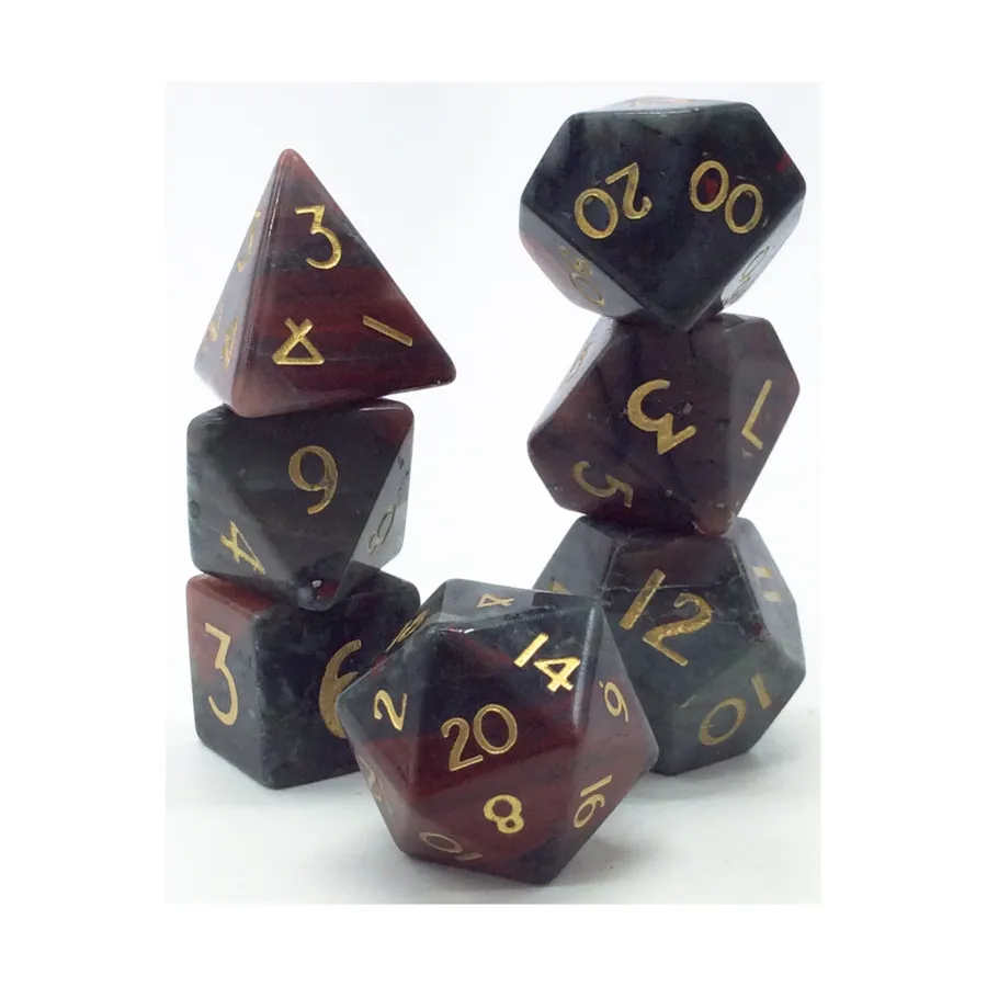 Полисет — Кровавый камень с золотом (7), Semi Precious Stone Dice (Level Up Dice)
Полисет — Кровавый камень с золотом (7), Semi Precious Stone Dice (Level Up Dice)