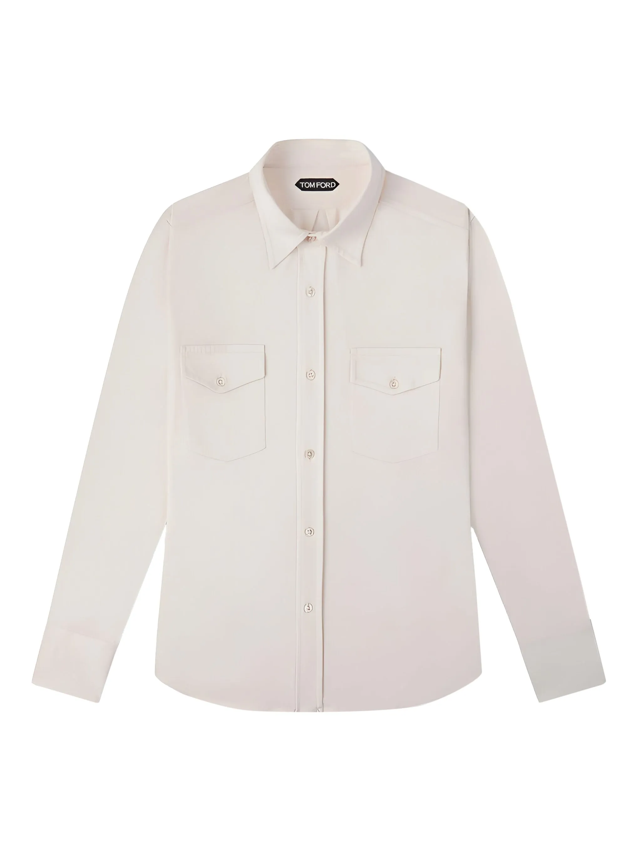 Шелковая рубашка на пуговицах Tom Ford, белый
Шелковая рубашка на пуговицах Tom Ford, белый