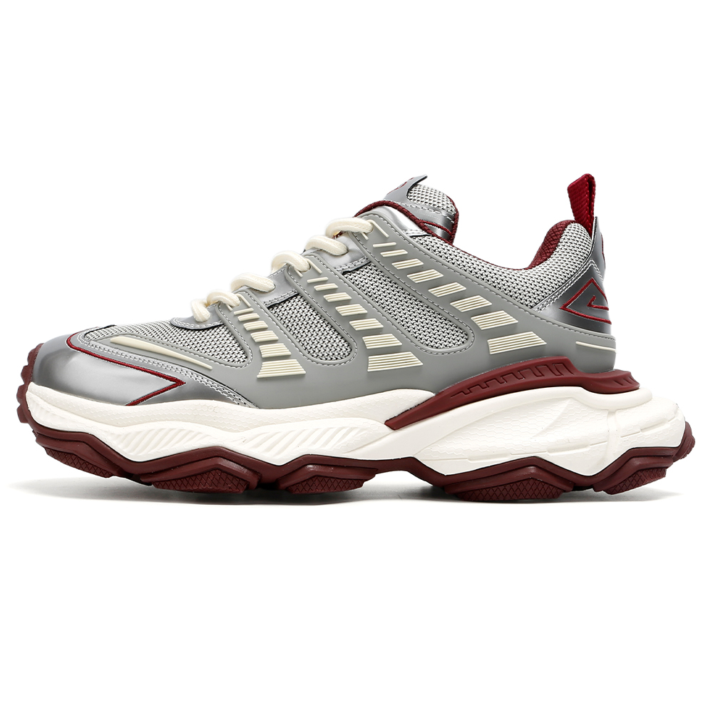 Kemaron Устойчивые к истиранию дышащие низкие массивные кроссовки унисекс серебристо-красные мужские, цвет Silver Red, Men's 
Kemaron Устойчивые к истиранию дышащие низкие массивные кроссовки унисекс серебристо-красные мужские, цвет Silver Red, Men's