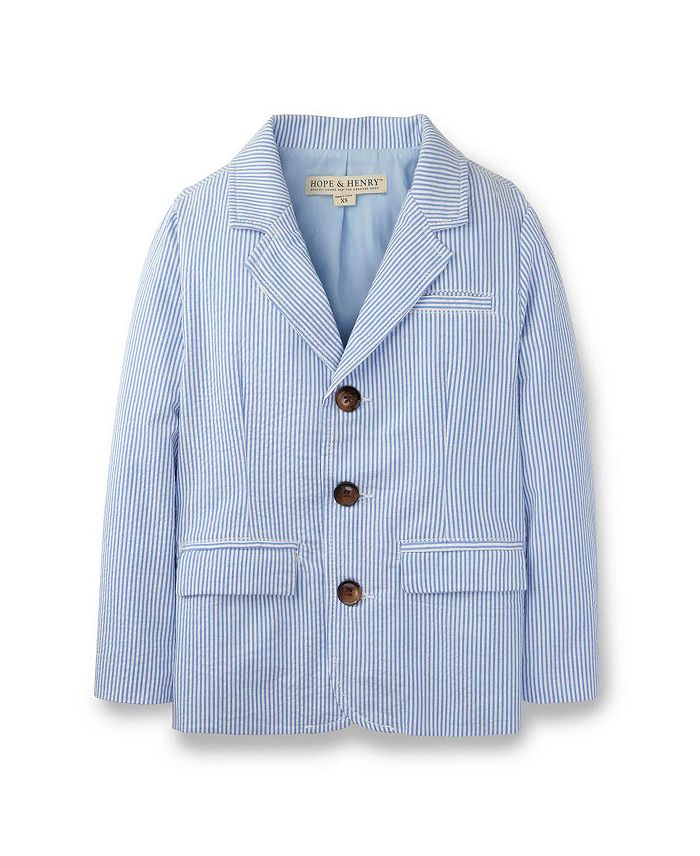 Детский классический пиджак из органического ситца в полоску - для малышей и маленьких мальчиков Hope & Henry, синий
Детский классический пиджак из органического ситца в полоску - для малышей и маленьких мальчиков Hope & Henry, синий