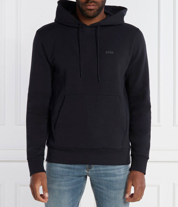 Толстовка мужская Boss Green однотонная с капюшоном, черный
Толстовка мужская Boss Green однотонная с капюшоном, черный