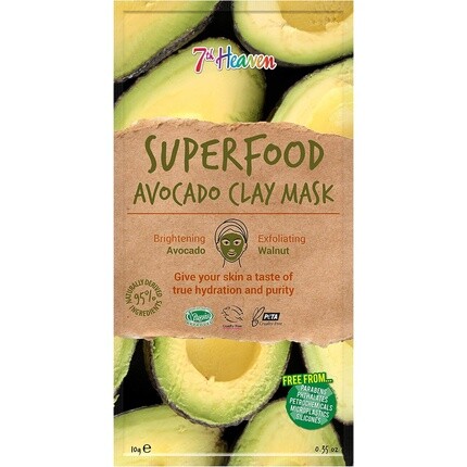 7th Heaven Superfood Avocado Clay Mask Осветляющая и отшелушивающая маска с авокадо и грецким орехом для глубокого очищения пор 10 г
7th Heaven Superfood Avocado Clay Mask Осветляющая и отшелушивающая маска с авокадо и грецким орехом для глубокого очищения пор 10 г