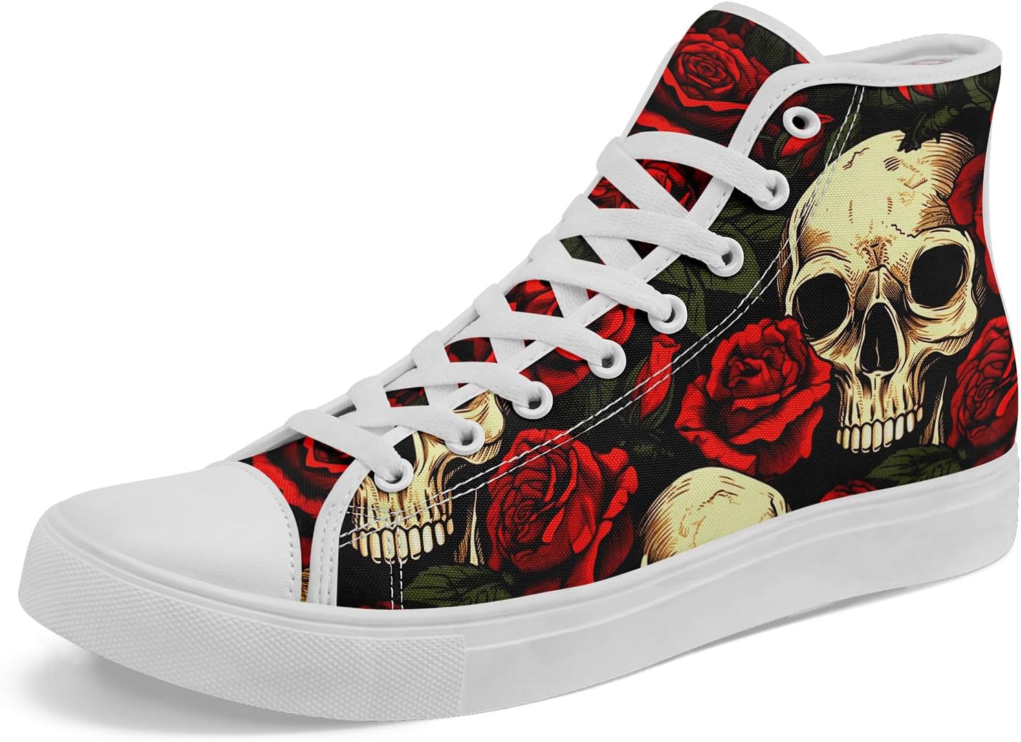 Высокие кеды на шнуровке AWSOLE Gothic Skull для мужчин и женщин, смелый и дерзкий дизайн кроссовок для повседневной носки, плоская подошва для ходьбы, белый/черный/красный/бежевый/темно-зеленый
Высокие кеды на шнуровке AWSOLE Gothic Skull для мужчин и женщин, смелый и дерзкий дизайн кроссовок для повседневной носки, плоская подошва для ходьбы, белый/черный/красный/бежевый/темно-зеленый