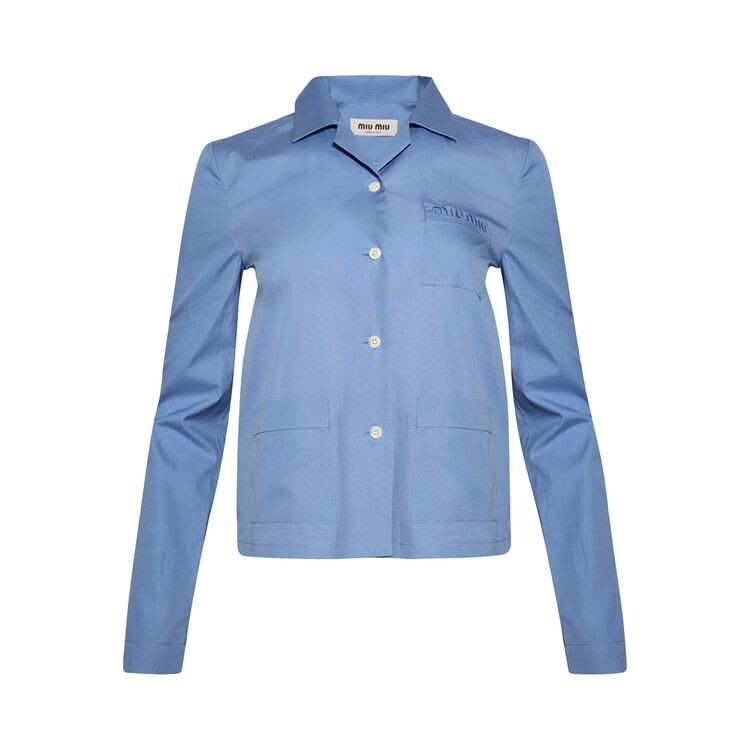 Рубашка Miu Miu Long-Sleeve Poplin Shirt Sapphire Blue, синий
Рубашка Miu Miu Long-Sleeve Poplin Shirt Sapphire Blue, синий