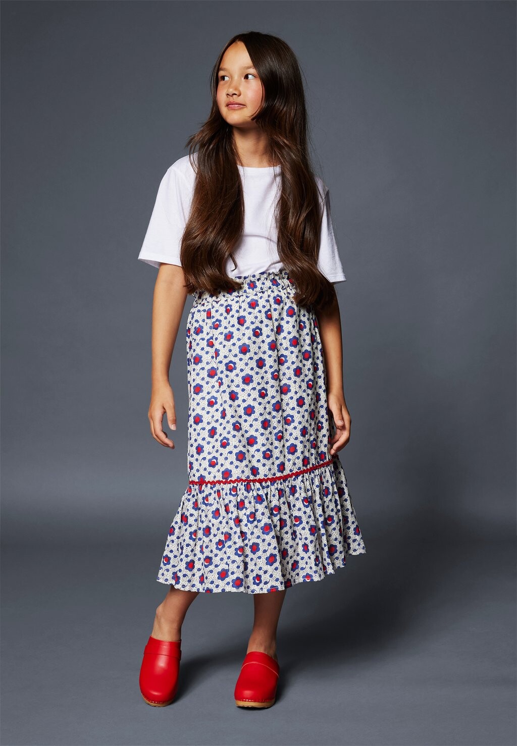 Юбка А-силуэта JUPE DENON Bonton, синий 
Юбка А-силуэта JUPE DENON Bonton, синий