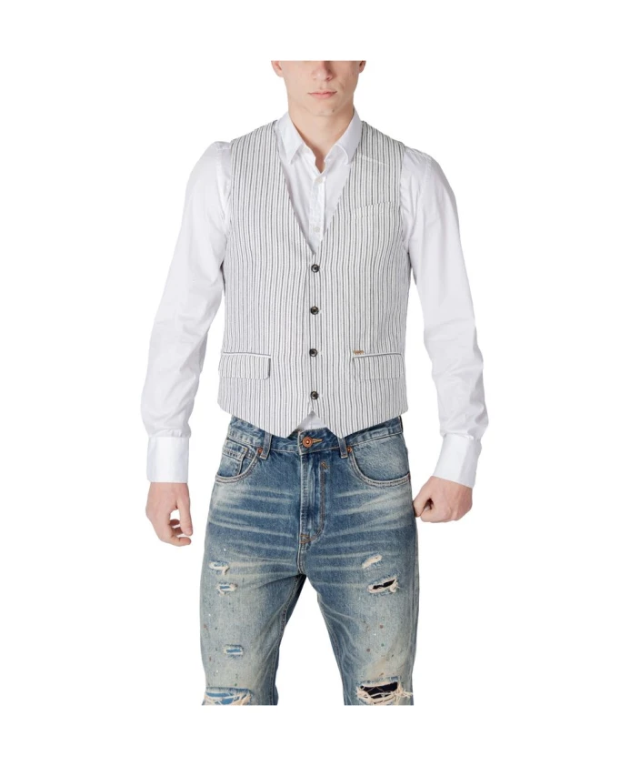 Черный льняной жилет для отдыха Gianni Lupo, серый
Черный льняной жилет для отдыха Gianni Lupo, серый