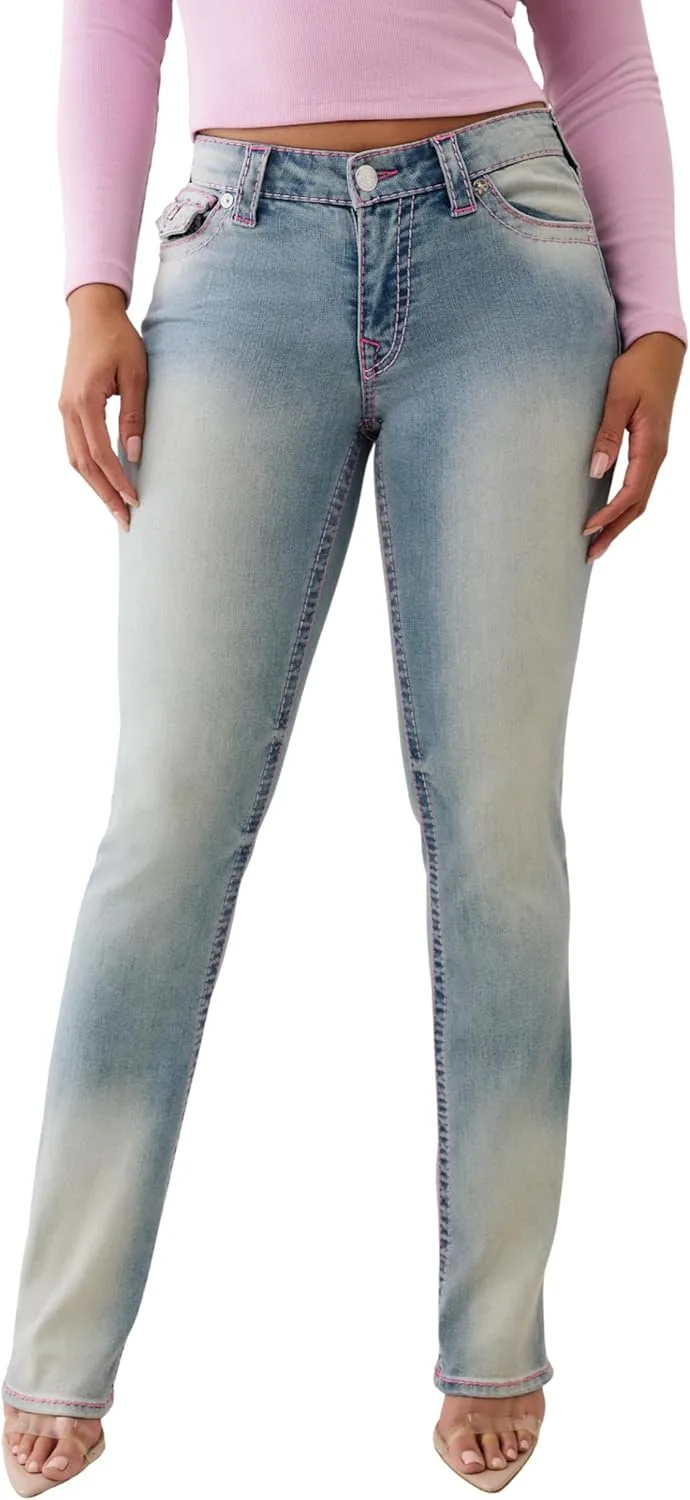 True Religion Women's Billie Mr Straight Jeans — карман Big T, классический прямой крой
True Religion Women's Billie Mr Straight Jeans — карман Big T, классический прямой крой