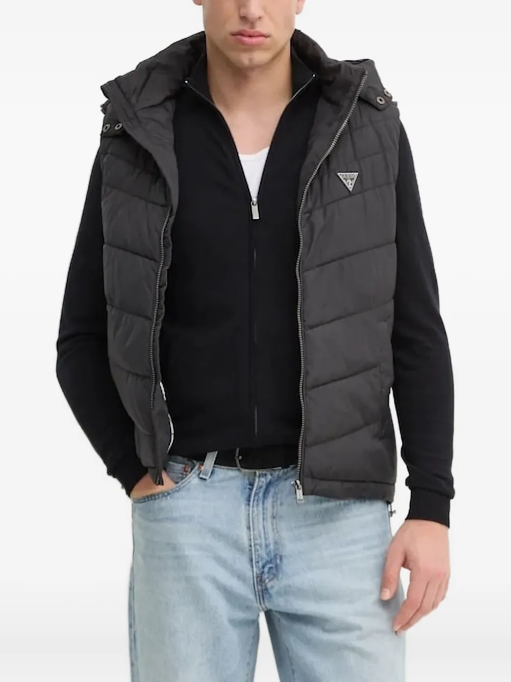 Стеганый жилет с капюшоном GUESS USA, черный
Стеганый жилет с капюшоном GUESS USA, черный