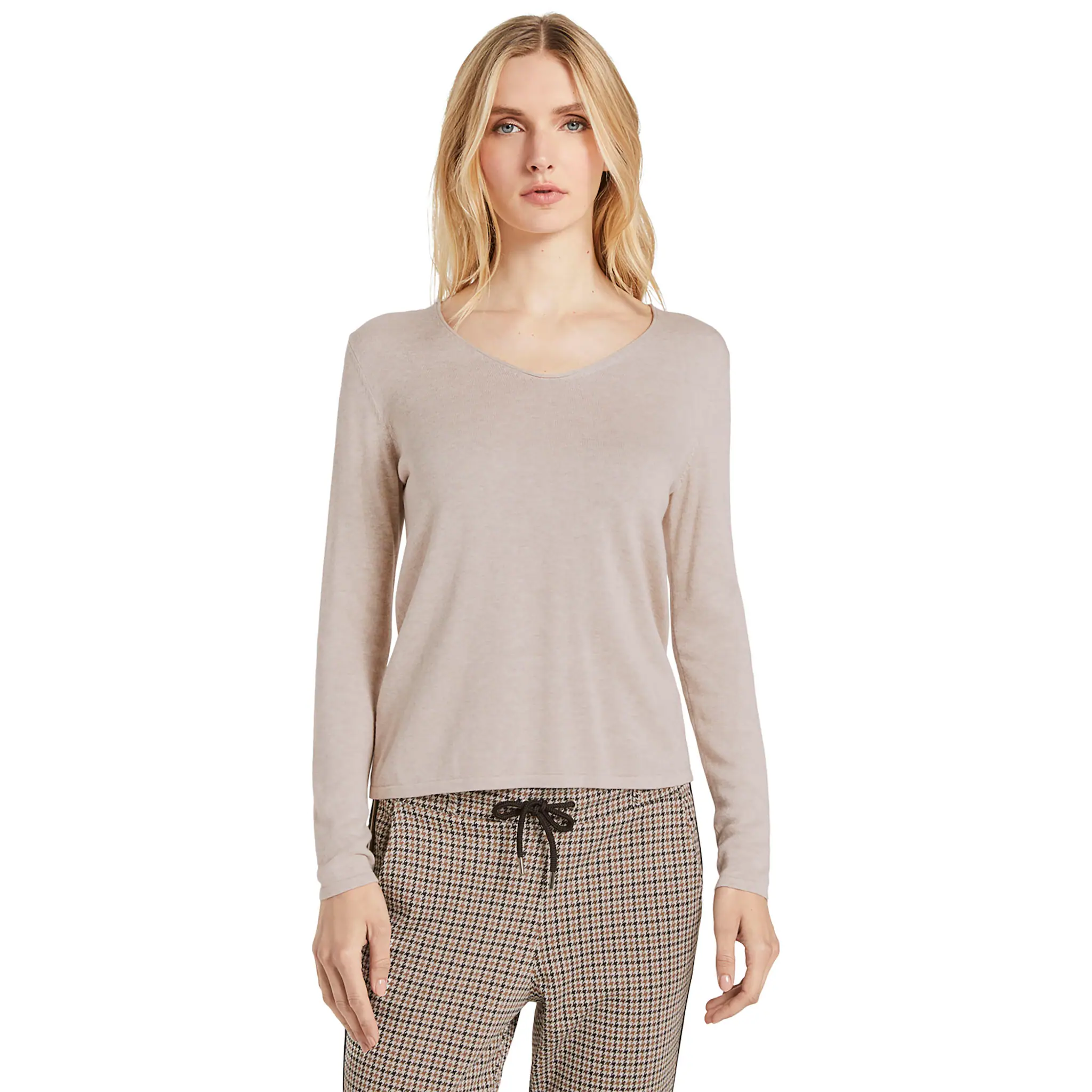 Свитер TOM TAILOR с V-образным вырезом из тонкой вязки, бежевый
Свитер TOM TAILOR с V-образным вырезом из тонкой вязки, бежевый