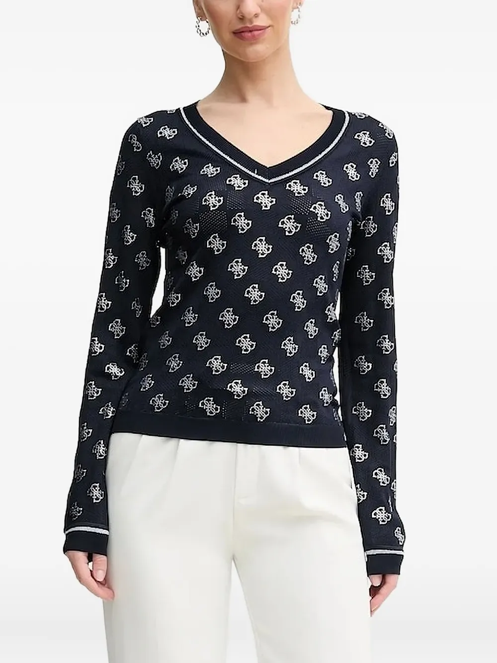 Толстовка с V-образным вырезом и логотипом 4G GUESS USA, синий
Толстовка с V-образным вырезом и логотипом 4G GUESS USA, синий