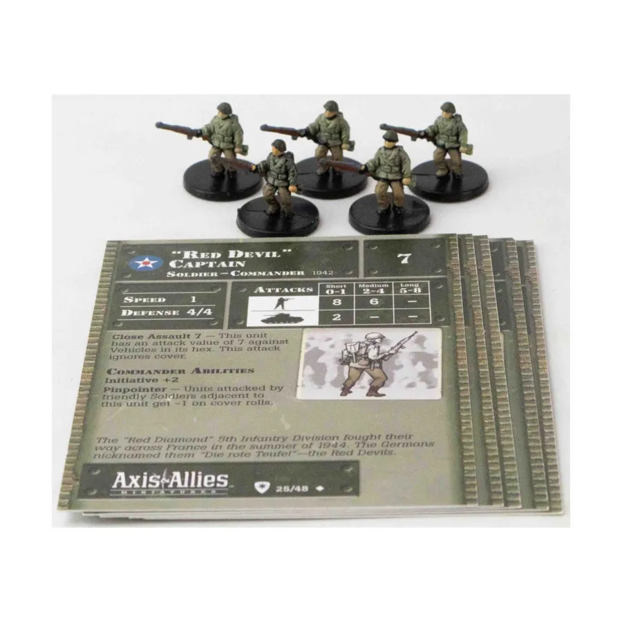 Капитан «Красный Дьявол» (U) x5, Axis & Allies - Collectible Miniatures Game - Base Set Singles
Капитан «Красный Дьявол» (U) x5, Axis & Allies - Collectible Miniatures Game - Base Set Singles