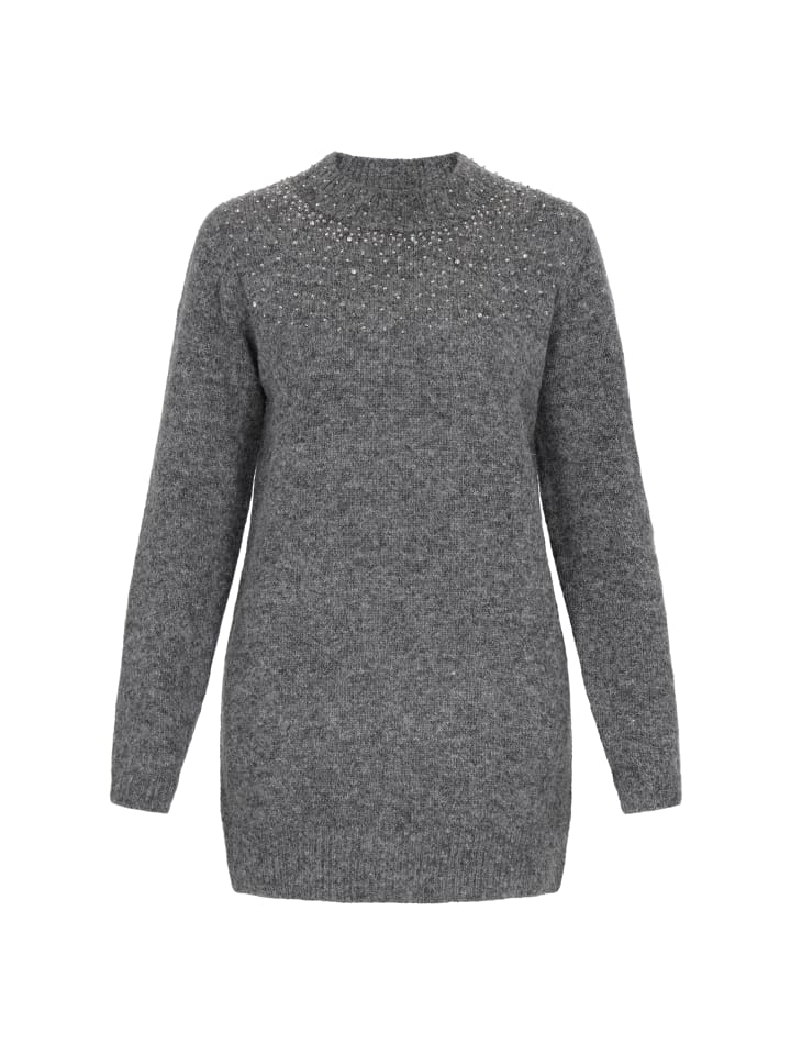 Женский свитер темно-серого меланжевого цвета DreiMaster Vintage
Женский свитер темно-серого меланжевого цвета DreiMaster Vintage