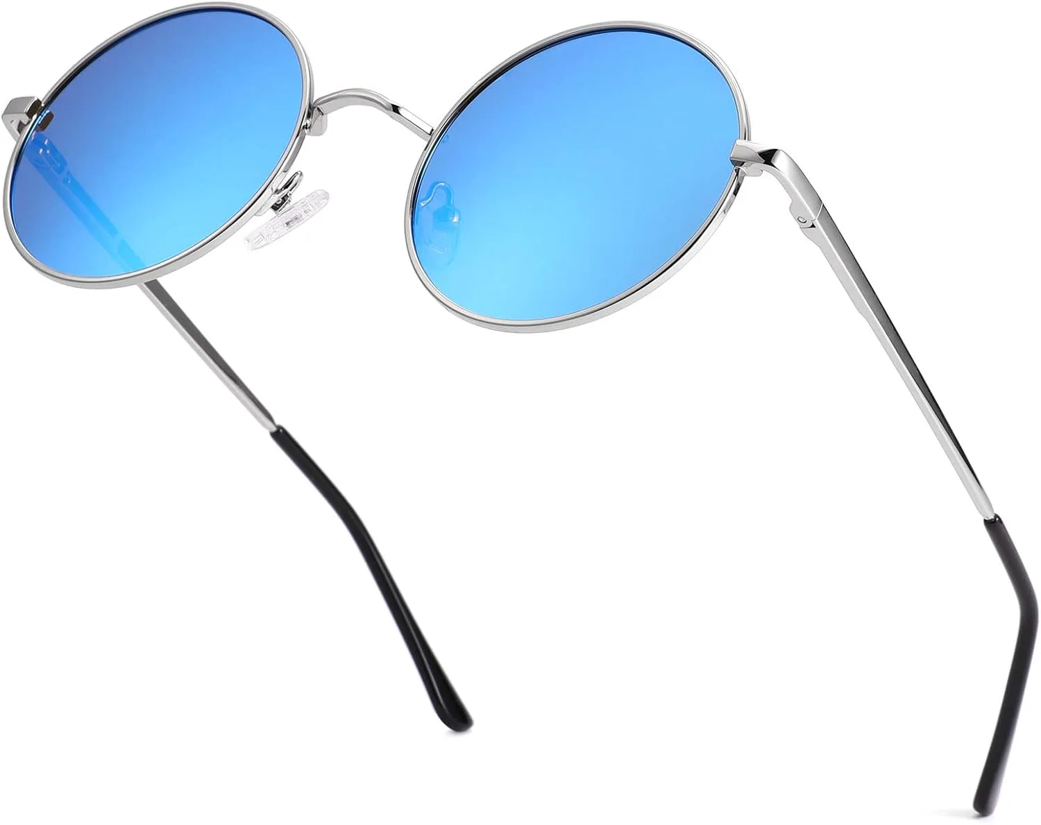 NULOOQ Ретро круглые поляризованные солнцезащитные очки для женщин и мужчин, маленькая металлическая оправа, круглые очки в стиле хиппи, B1* Silver/Blue Mirrored
NULOOQ Ретро круглые поляризованные солнцезащитные очки для женщин и мужчин, маленькая металлическая оправа, круглые очки в стиле хиппи, B1* Silver/Blue Mirrored