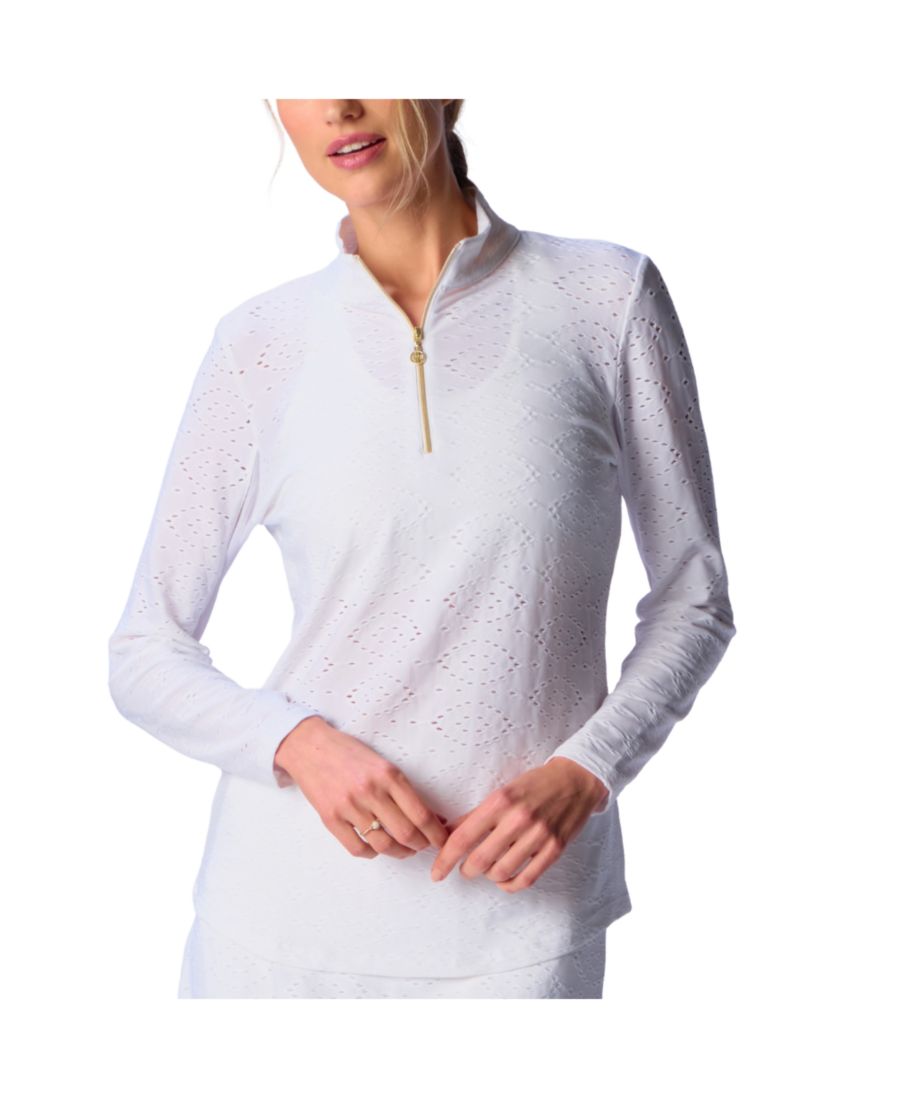 G Lifestyle Женская блузка с длинными рукавами и воротником-стойкой G Lifestyle Clothing, White eyelet
G Lifestyle Женская блузка с длинными рукавами и воротником-стойкой G Lifestyle Clothing, White eyelet