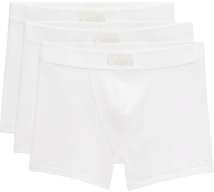 Упаковка из трех пар трусов-боксеров из белого хлопка SKIMS
Упаковка из трех пар трусов-боксеров из белого хлопка SKIMS