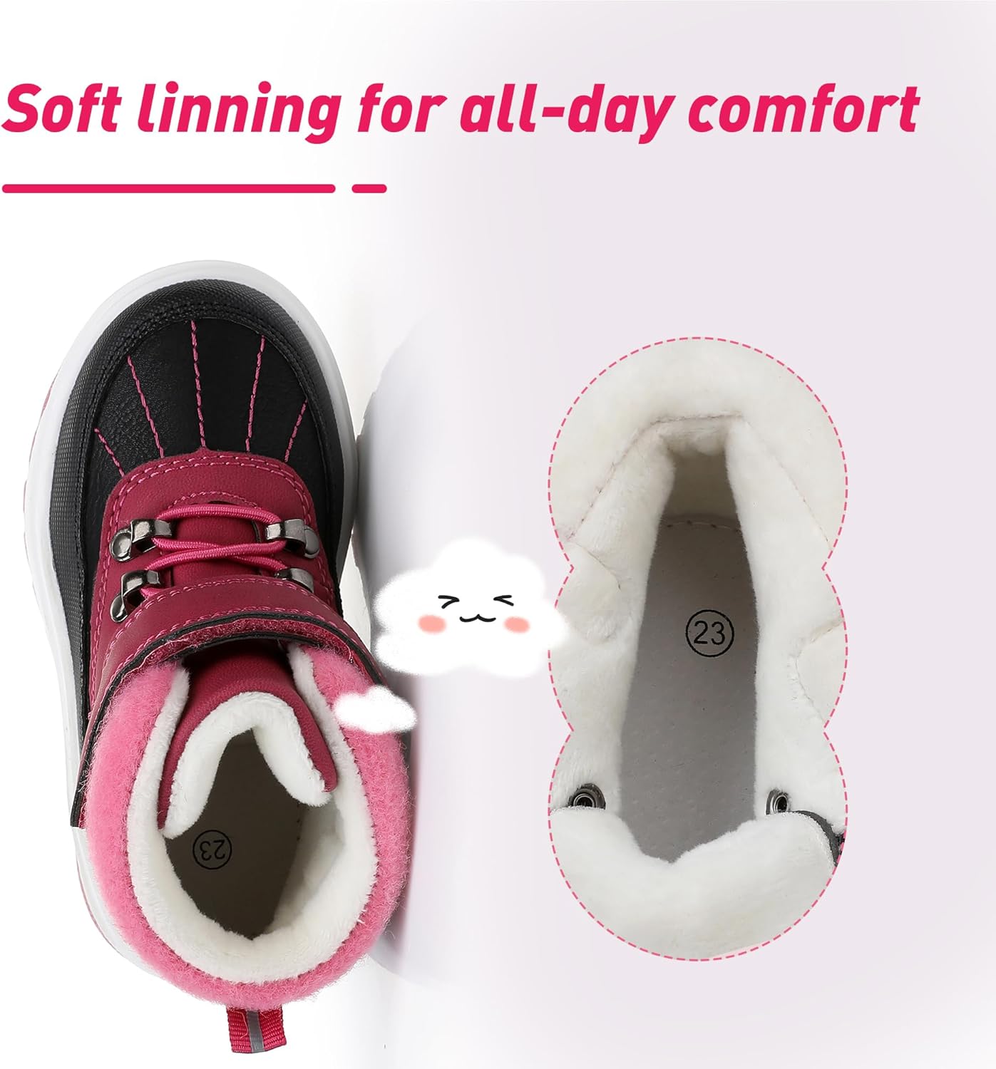 Ботинки Ahannie для малышей и маленьких детей, мальчиков и девочек - зимние водоотталкивающие ботинки до щиколотки с липучкой, размеры 5-13, Fuchsia
Ботинки Ahannie для малышей и маленьких детей, мальчиков и девочек - зимние водоотталкивающие ботинки до щиколотки с липучкой, размеры 5-13, Fuchsia