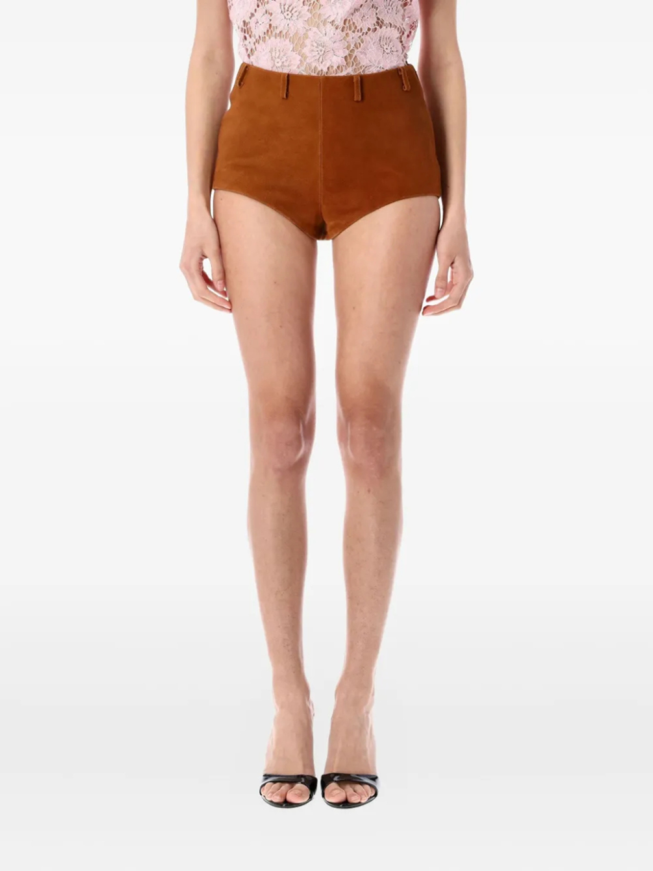 Замшевые мини-шорты Self-Portrait, коричневый
Замшевые мини-шорты Self-Portrait, коричневый