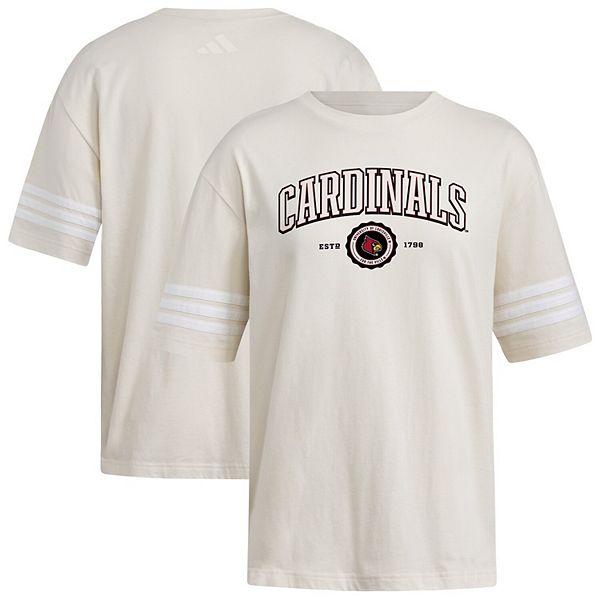 Женская оверсайз футболка cream louisville cardinals с тремя полосками Adidas
Женская оверсайз футболка cream louisville cardinals с тремя полосками Adidas