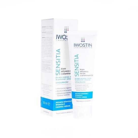 Питательный ночной крем с витаминами С+Е, 50 мл Iwostin, Sensitia
Питательный ночной крем с витаминами С+Е, 50 мл Iwostin, Sensitia