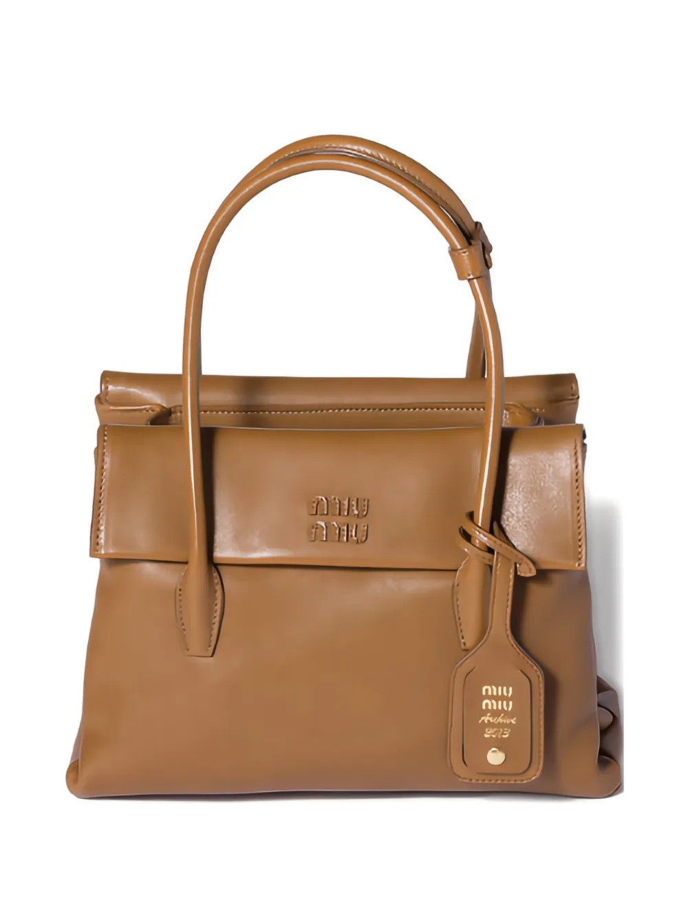 Сумка-тоут из кожи Solitaire Miu Miu, коричневый
Сумка-тоут из кожи Solitaire Miu Miu, коричневый