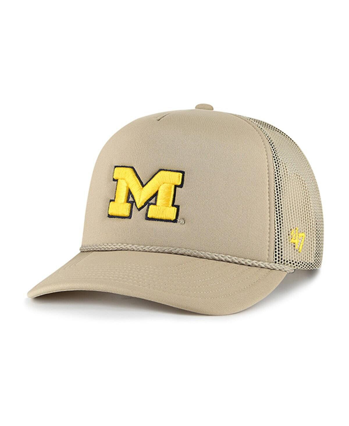 Мужская кепка цвета хаки Michigan Wolverines из пенопласта с сетчатой передней частью Trucker Snapback '47 Brand
Мужская кепка цвета хаки Michigan Wolverines из пенопласта с сетчатой передней частью Trucker Snapback '47 Brand
