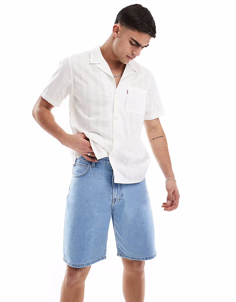 Рубашка Levi's Standard Camp с короткими рукавами и воротником-стойкой в сетку, белая
Рубашка Levi's Standard Camp с короткими рукавами и воротником-стойкой в сетку, белая