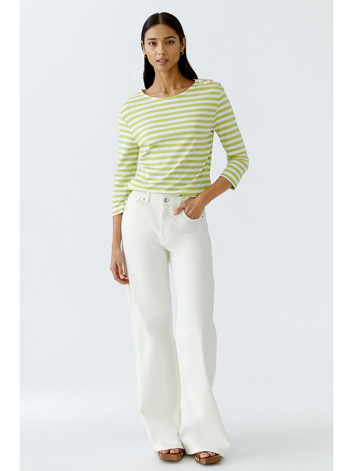 Oui Футболка с длинными рукавами зелено-белого цвета
Oui Футболка с длинными рукавами зелено-белого цвета