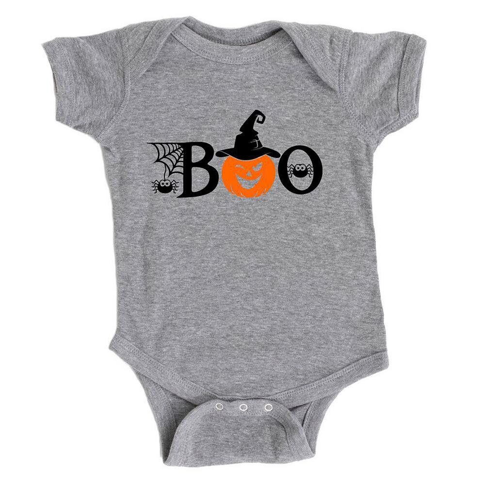 Детское боди Boo Pumpkin The Juniper Shop, цвет Heather Grey 
Детское боди Boo Pumpkin The Juniper Shop, цвет Heather Grey