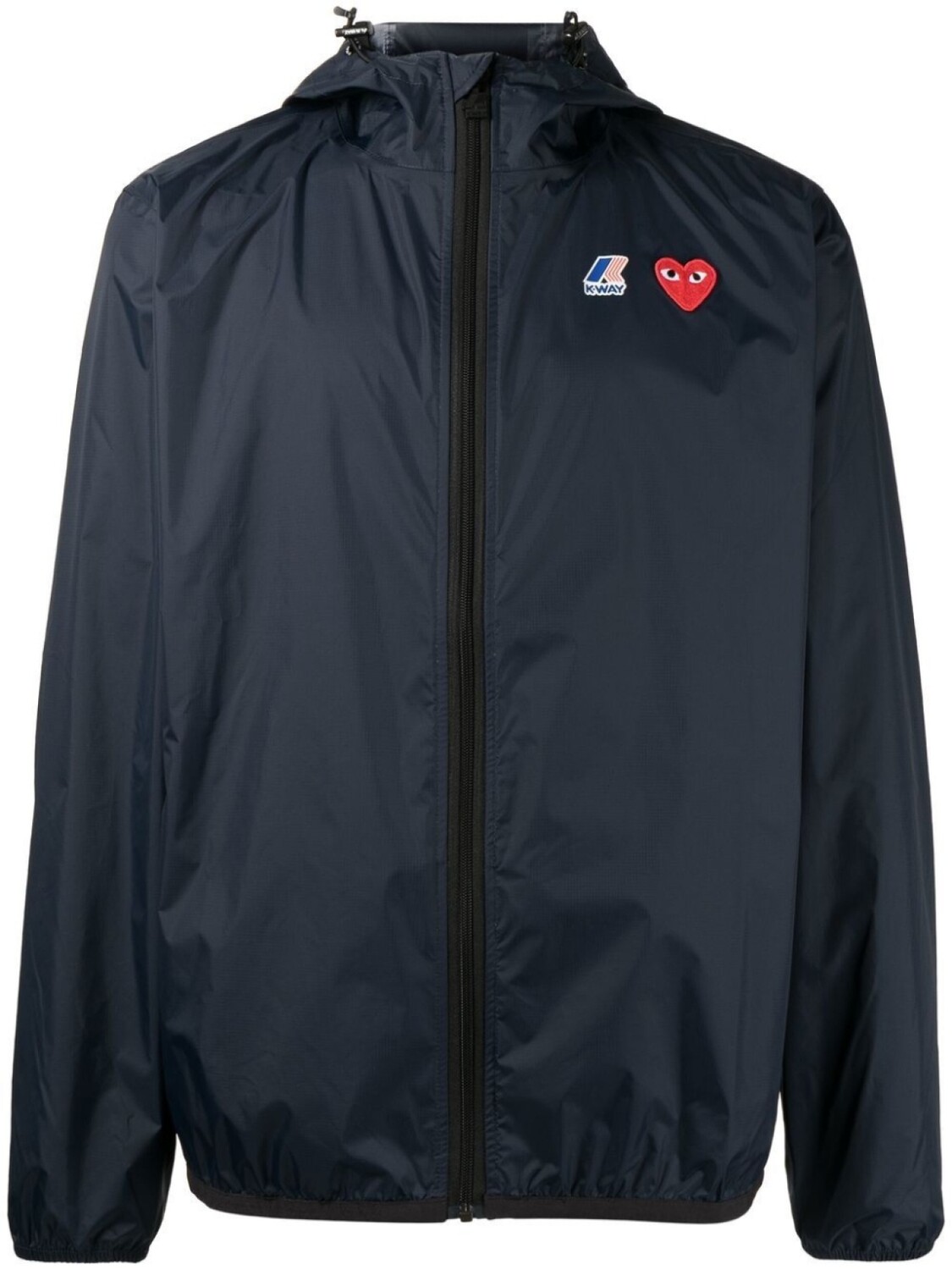 Куртка на молнии с капюшоном из коллаборации с K-Way Comme Des Garçons Play, синий
Куртка на молнии с капюшоном из коллаборации с K-Way Comme Des Garçons Play, синий