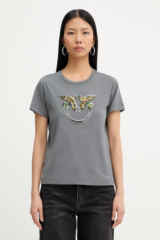 Хлопковая футболка Pinko, серый
Хлопковая футболка Pinko, серый