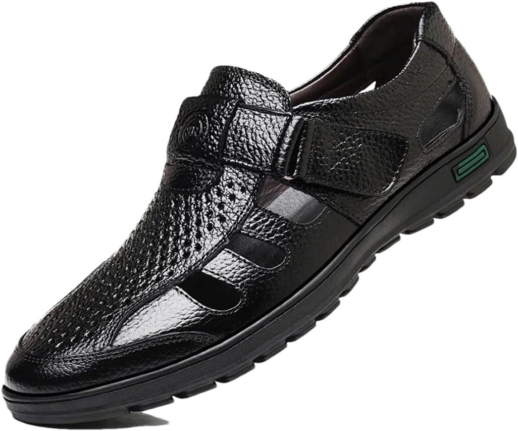 Мужские повседневные туфли из натуральной рифленой кожи, дышащие, мягкие и удобные, с лаконичным дизайном, застежка-липучка Generic, черный
Мужские повседневные туфли из натуральной рифленой кожи, дышащие, мягкие и удобные, с лаконичным дизайном, застежка-липучка Generic, черный