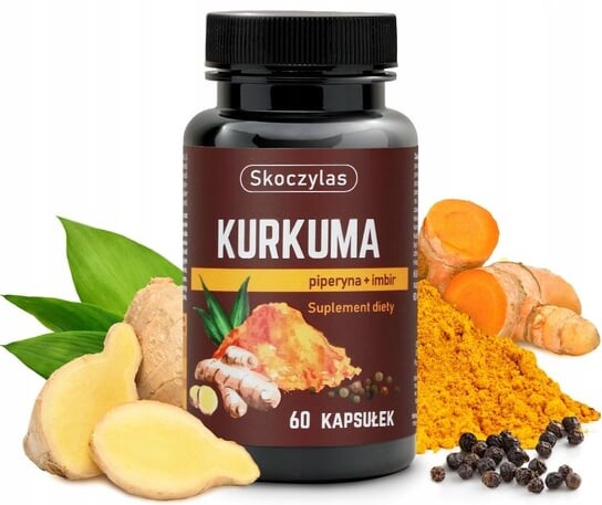 Skoczylas, Куркума, пиперин и имбирь, 60 капсул.
Skoczylas, Куркума, пиперин и имбирь, 60 капсул.