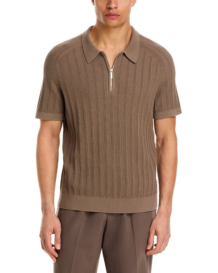Текстурированная поло с молнией Michael Kors, коричневый
Текстурированная поло с молнией Michael Kors, коричневый